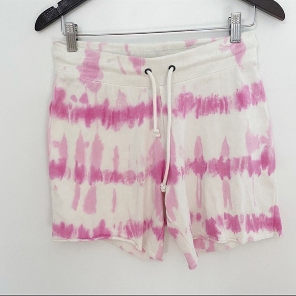 Threads 4 Thought Cut off Athletic Sweat Shorts Size XS Pink/White Tie Dye New - Picture 1 of 6